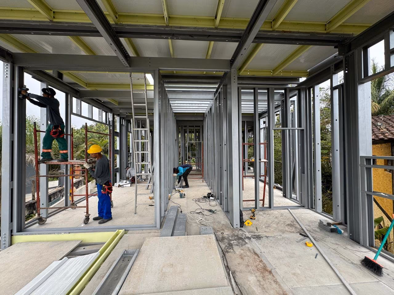 Obra em execução com o sistema construtivo FORTEXZ da MATECH